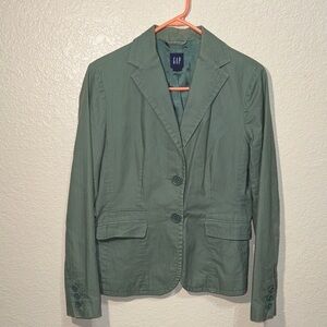 GAP Sage Blazer Women’s 10 Green Jacket Work Office